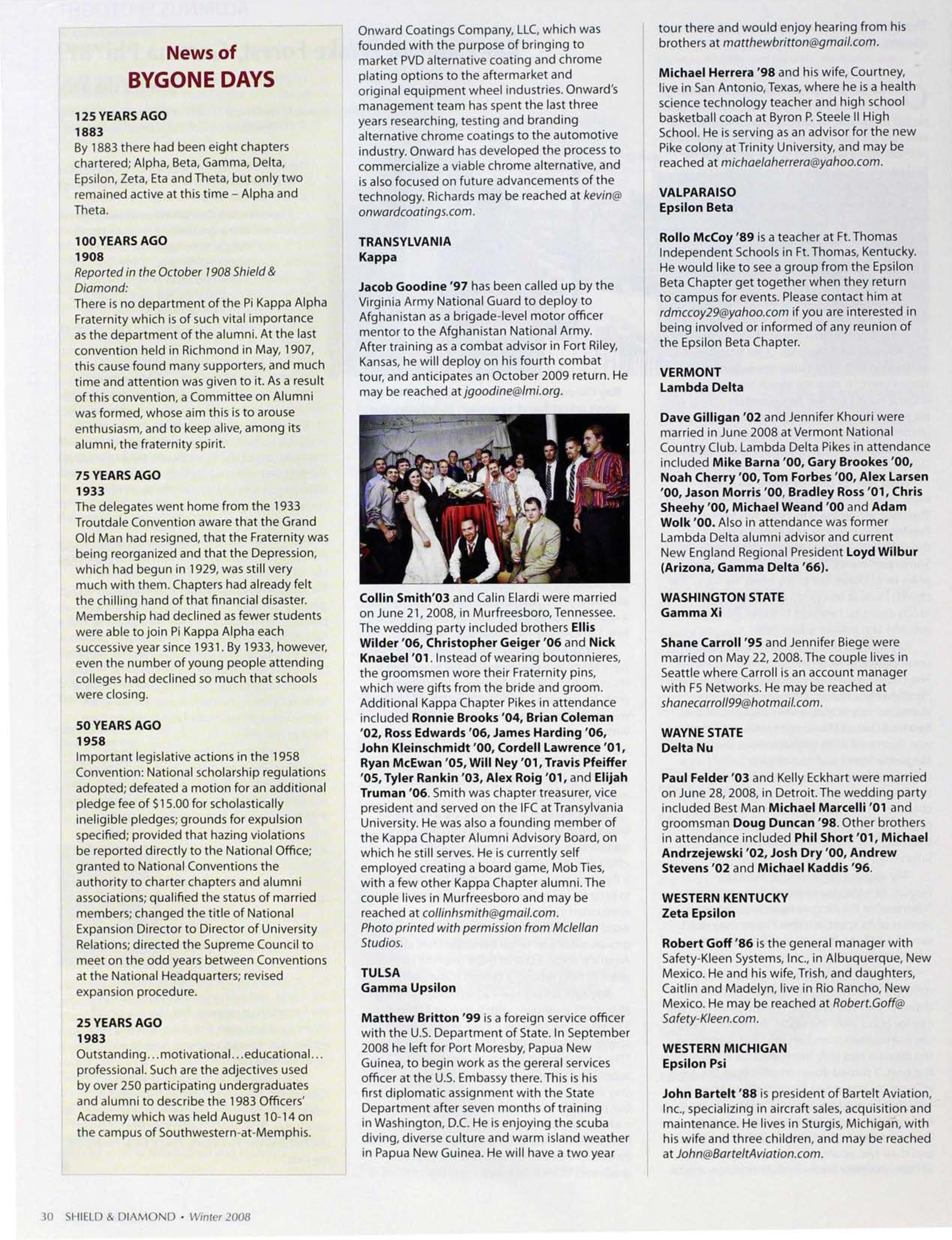 Alumni Notes, Continued 1, Winter 2008